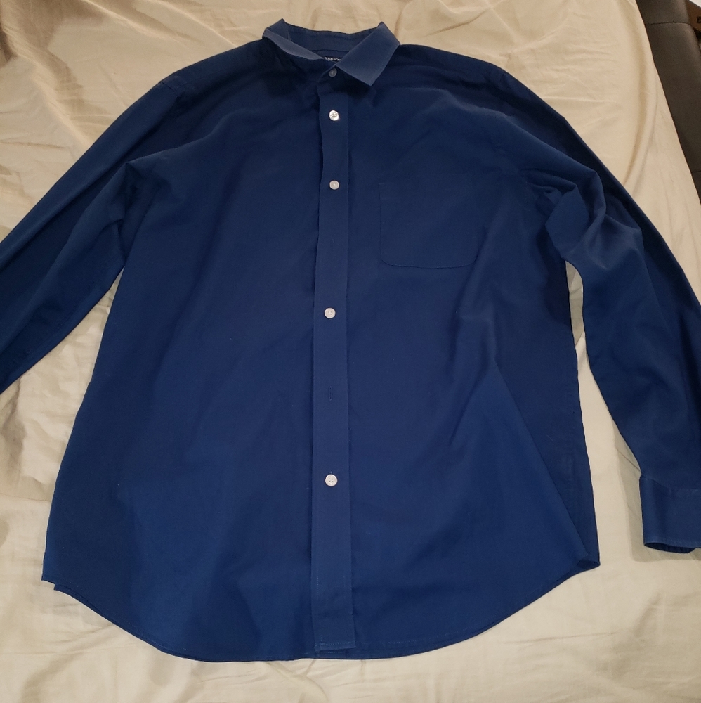 Blue button down dress shirt